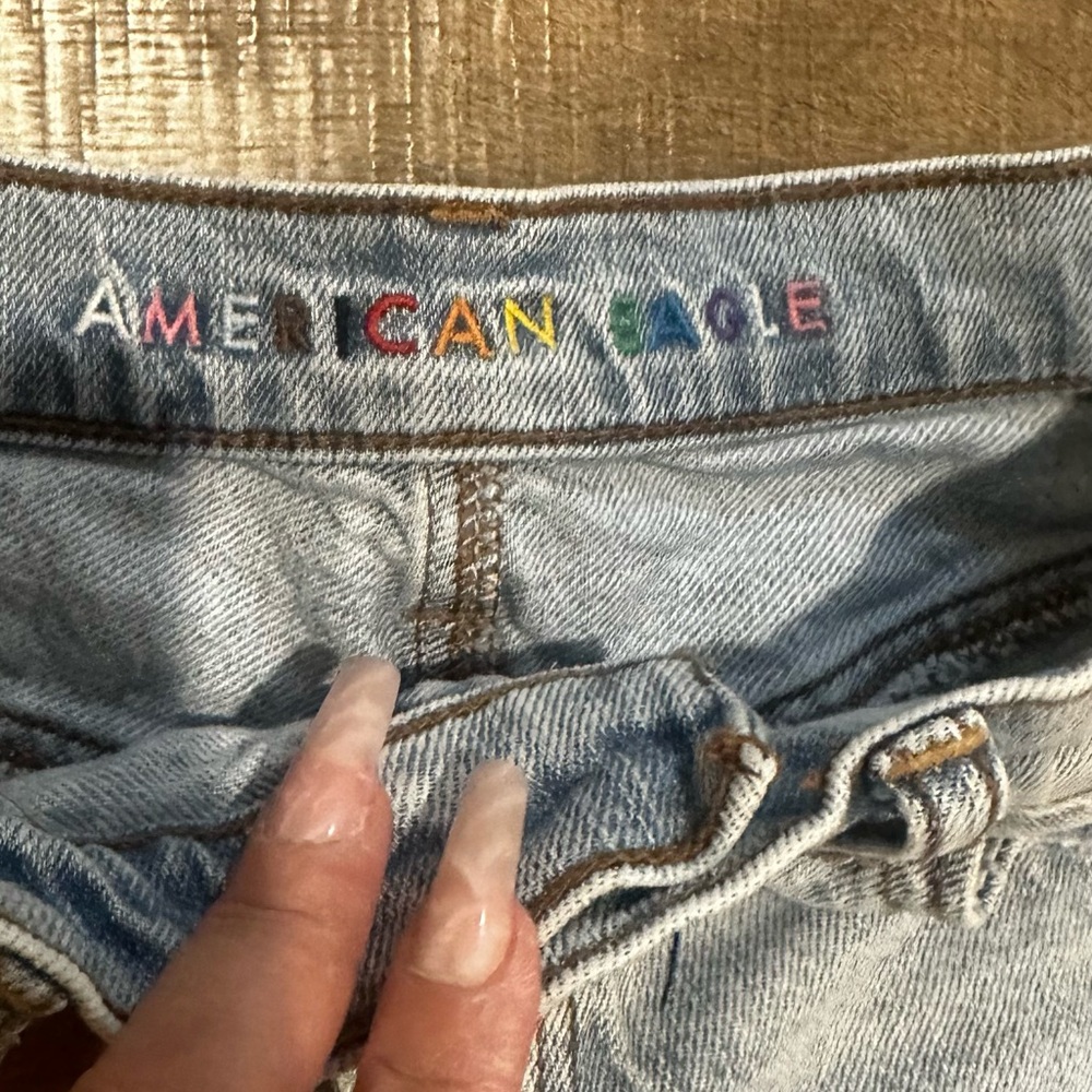 American Eagle Pride Rainbow Sun Patchwork Highes… - image 3